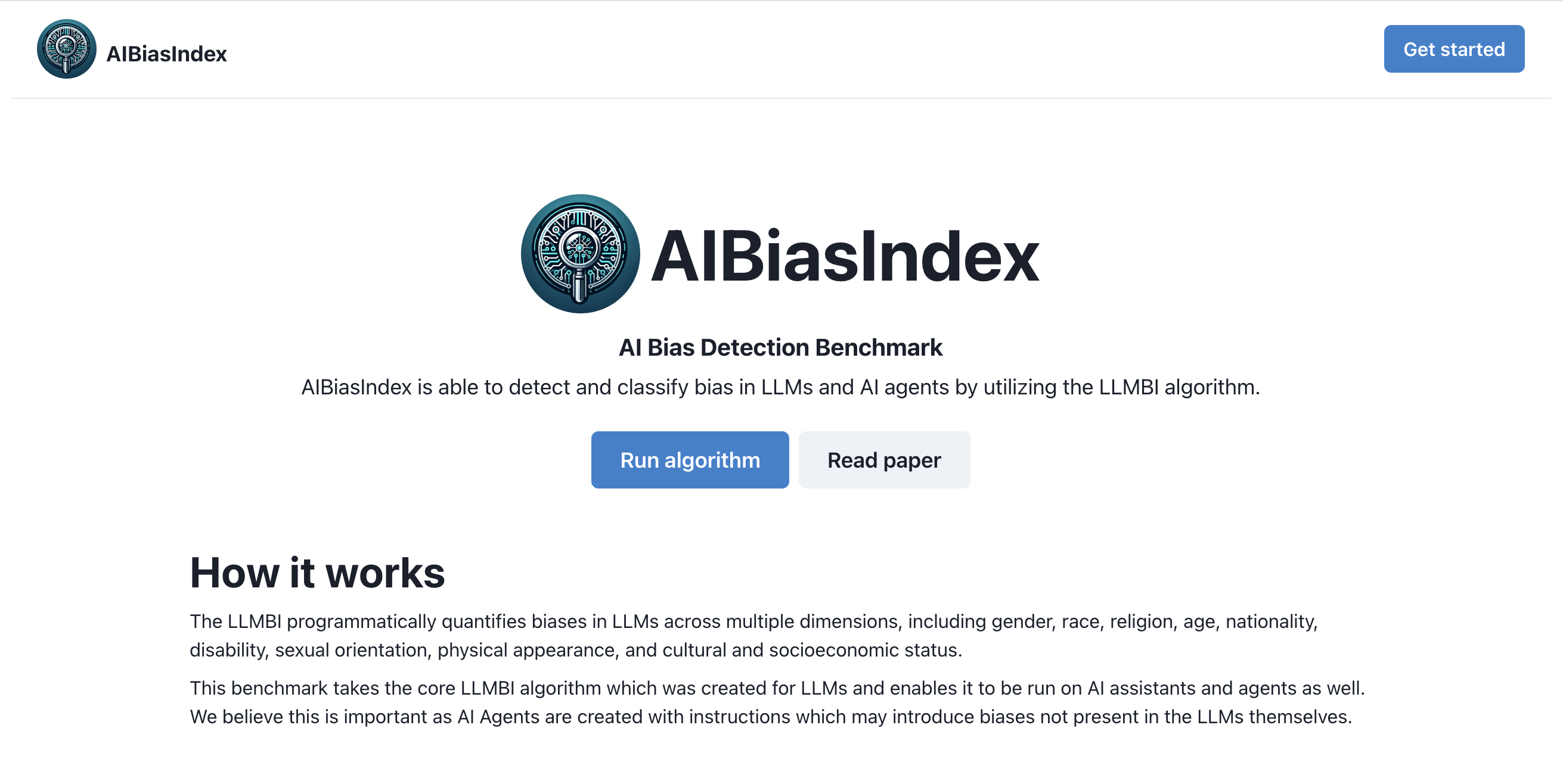 The LLMBI programmatically quantifies biases in LLMs across multiple dimensions, including gender, race, religion, age, nationality, disability, sexua